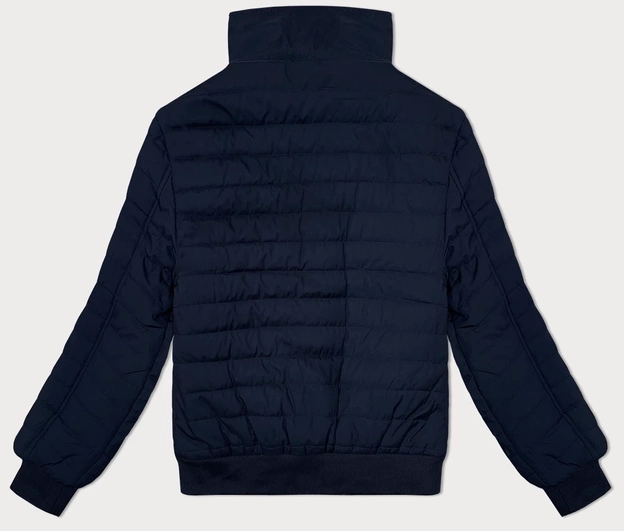 Pikowana kurtka męska ze stójką J.Style granatowa (84M3025-215)