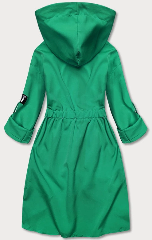 Cienka asymetryczna narzutka damska zielona (B8117-82)