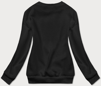 Bluza dresowa damska z nadrukiem czarna (26005)
