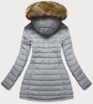 Dwustronna kurtka z kapturem granatowo-szara (w213big)