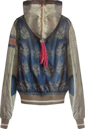 KRÓTKA KURTKA NA MISIU NIEBIESKO-BRĄZOWA (378ART)