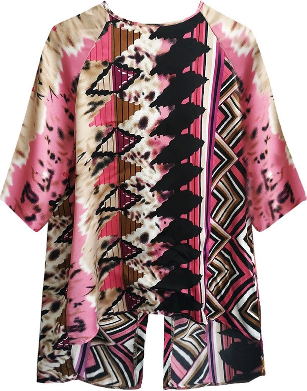 BLUZKA Z ROZCIĘCIEM NA PLECACH RÓŻOWA (430ART)