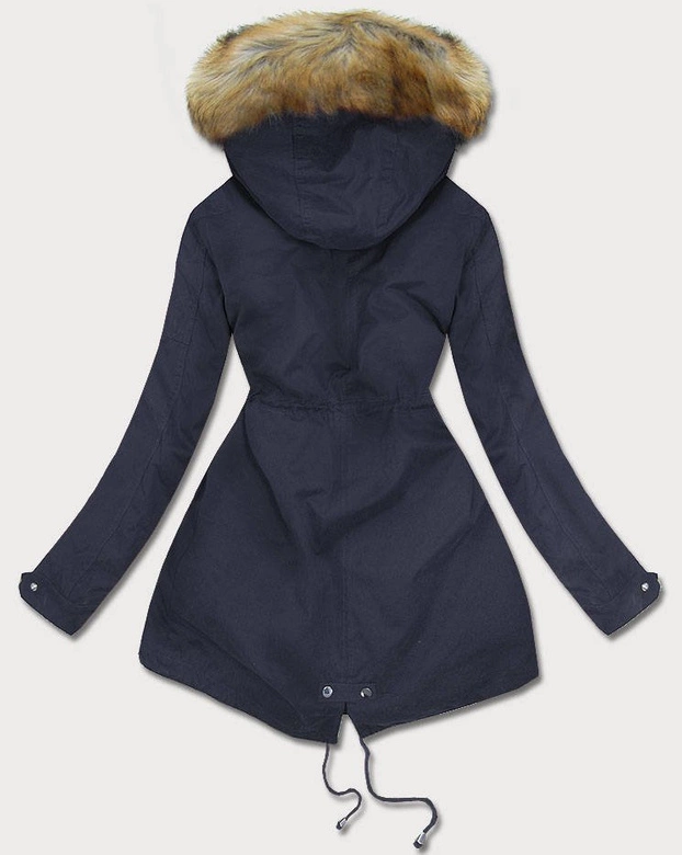 DAMSKA PARKA Z PODPINKĄ GRANATOWA (1998A)