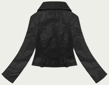 Kurtka ramoneska z asymetrycznym zamkiem J Style czarna (11Z8130)