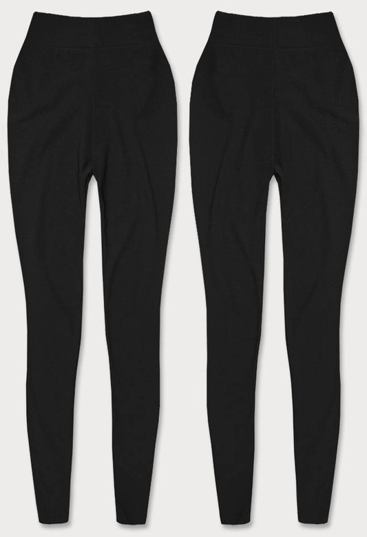 Bawełniane legginsy czarne (YW01053-A1)