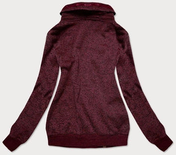 BLUZA DAMSKA ZE ŚCIĄGACZAMI BORDOWA (58294)