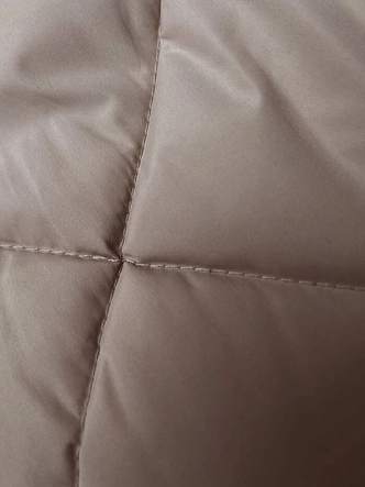 Długa kamizelka damska oversize ciemny beż (5M3165-84)