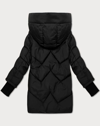 Przejściowa kurtka pikowana z odpinanym kapturem Libland czarna (LD-7749)