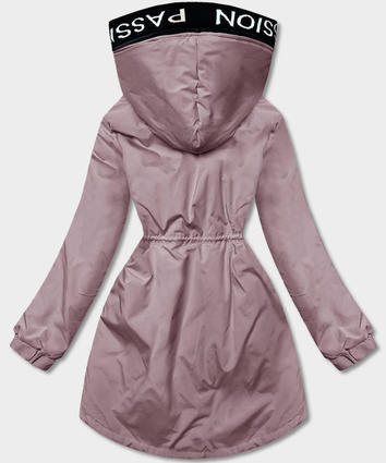 Damska parka oversize różowa (B8080)