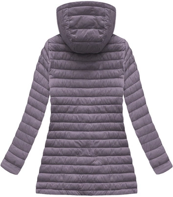 PIKOWANA KURTKA Z KAPTUREM FIOLETOWA (7473-PLUS)