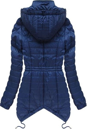 CIEMNONIEBIESKA KURTKA ASYMETRYCZNA (5511)