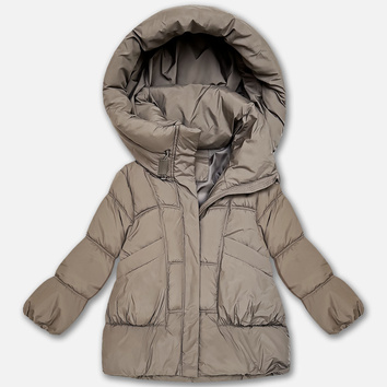 Puchowa damska kurtka oversize S'West beżowa (B8539-12)