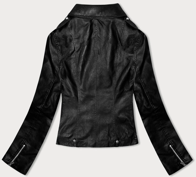 Klasyczna ramoneska damska czarna (11Z8060)