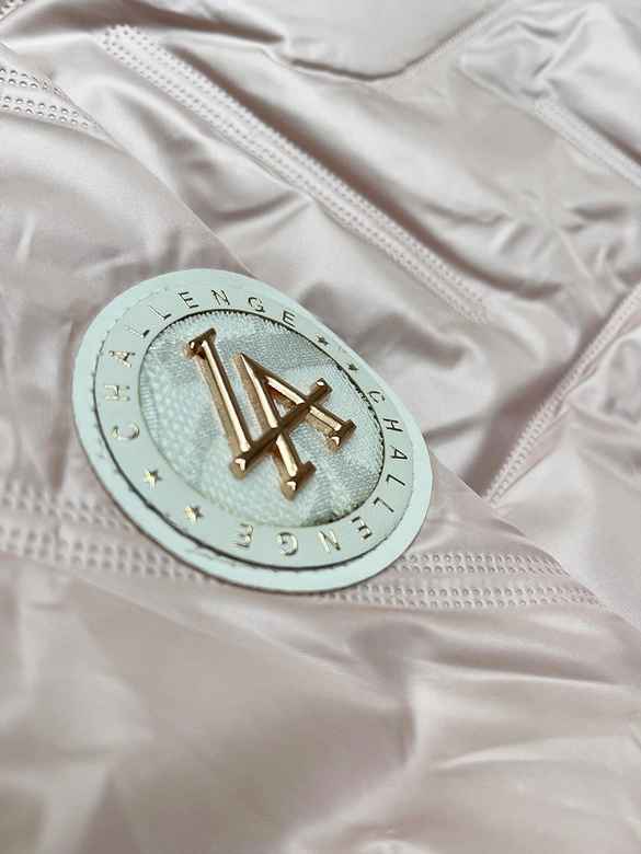 Cienka kurtka damska ze stójką S'West perłowy różowy (B8363-51)