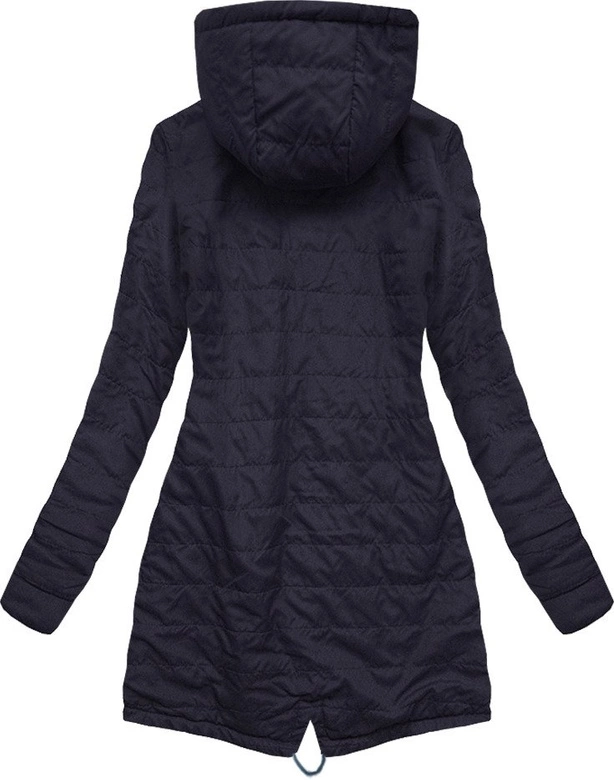 DWUSTRONNA PARKA Z KAPTUREM NIEBIESKO-GRANATOWA (W302)