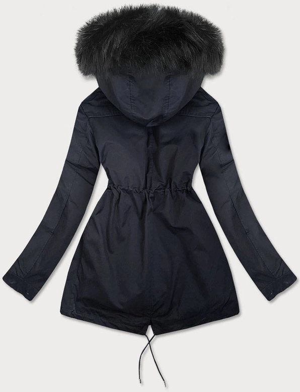 DAMSKA PARKA ZIMOWA Z PODPINKĄ GRANATOWA (GWW1896)