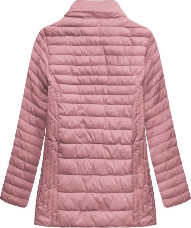 PIKOWANA KURTKA Z KAPTUREM RÓŻOWA (XW262BIGX)