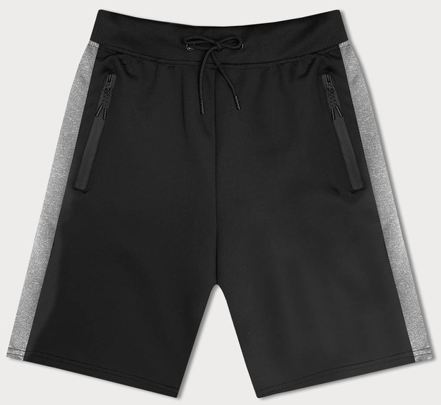 Sportowe spodenki męskie czarne (8K281-3)