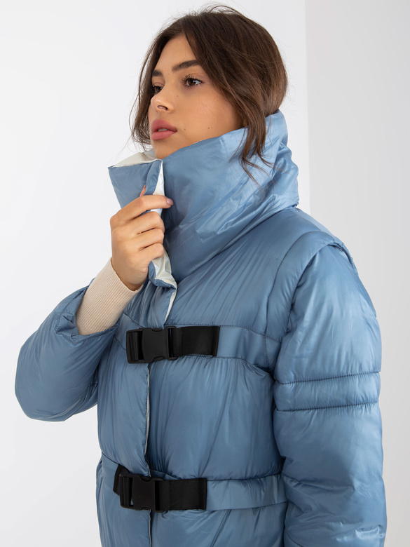 Kurtka zimowa z odpinanymi rękawami Factory Price niebieska (TR8139)