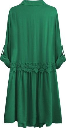 BAWEŁNIANA SUKIENKA KOSZULOWA ZIELONA (307ART)