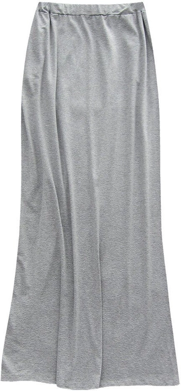 SPÓDNICA MAXI Z KIESZENIAMI SZARA (94ART)