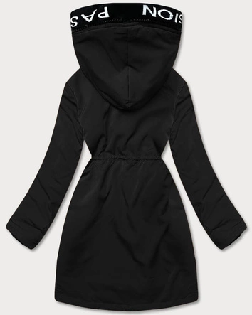 Damska kurtka z futrzaną podszewką czarna (B8115-1)