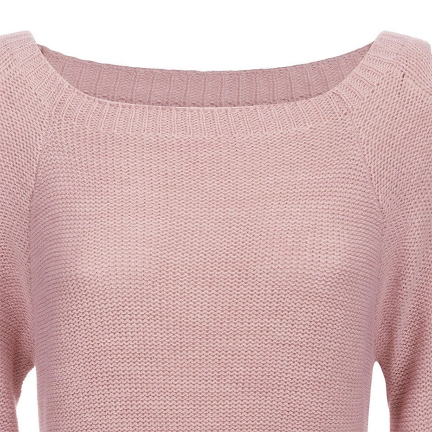 SWETER WIĄZANY NA RAMIONACH ANTYCZNY RÓŻ (113-1ART)