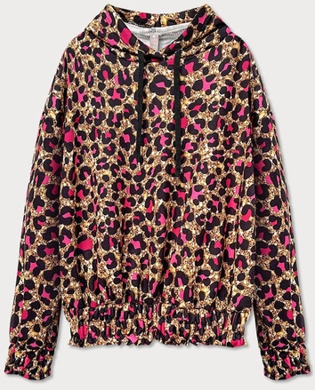 BLUZA DAMSKA ZE ŚCIĄGACZAMI PANTERKA (655ART)