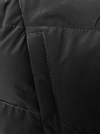 Zimowa kurtka z kapturem czarna (2M-023)