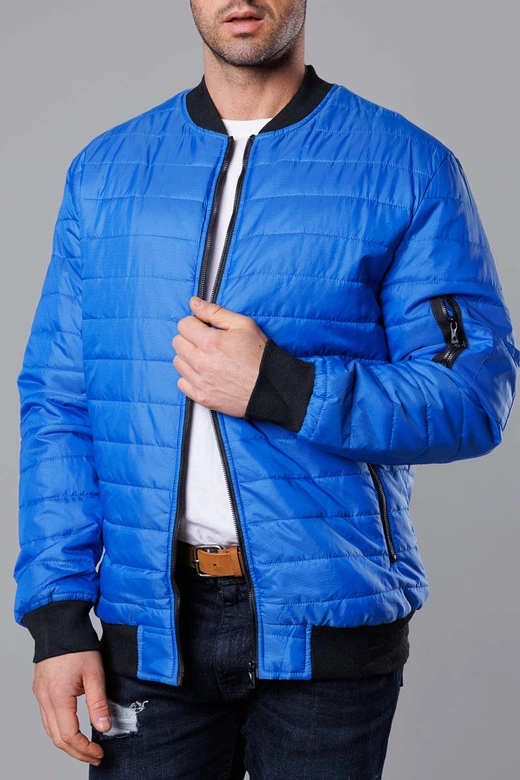 Pikowana bomberka męska chabrowa (MY02-7)