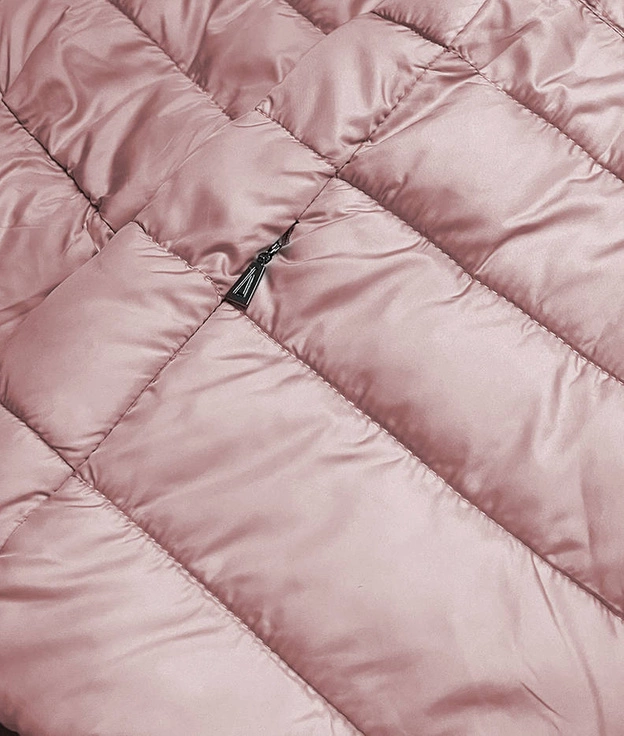 KURTKA DAMSKA Z DZIANINOWYMI ŚCIĄGACZAMI PUDROWY RÓŻ (1863)