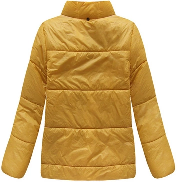 KRÓTKA PIKOWANA KURTKA ŻÓŁTA (X8088X)