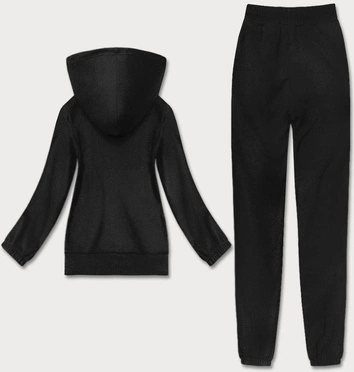 Polarowy dres damski czarny (ZCH2210)