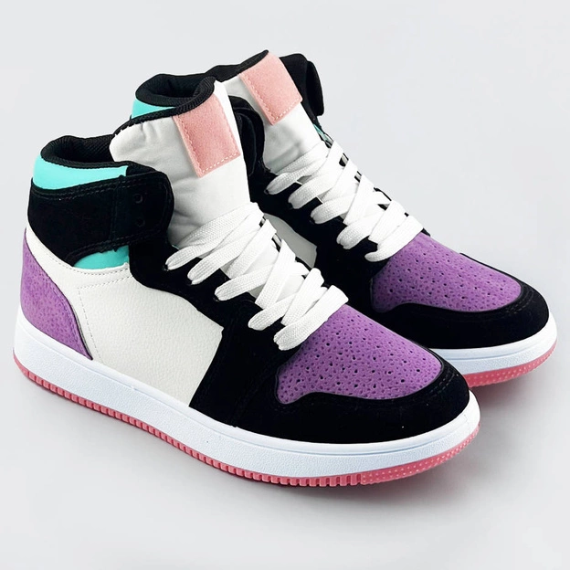 Wyższe buty sportowe fioletowo-czarne (tmh-294)