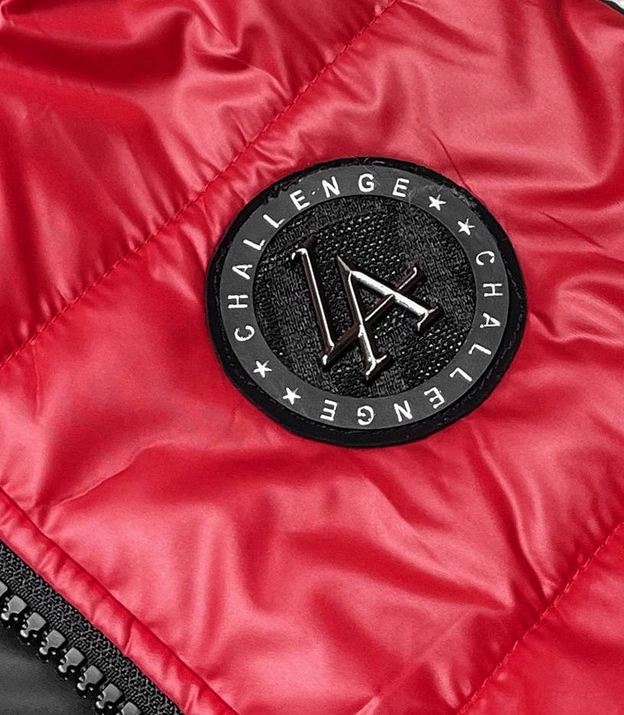 Kamizelka z geometrycznym dołem czerwona (B0122-4)