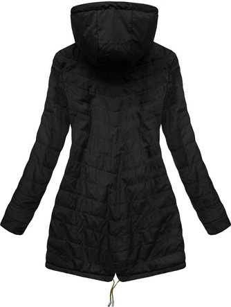 DWUSTRONNA PARKA Z KAPTUREM KHAKI-CZARNA (W306)