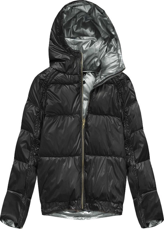 DWUSTRONNA ZIMOWA KURTKA DAMSKA CZARNA (X921X)