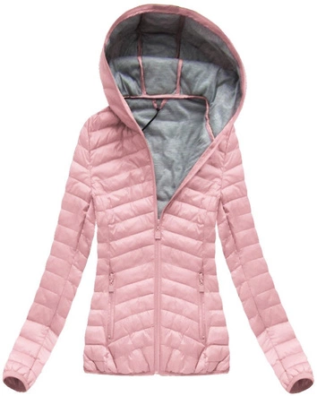 PIKOWANA KURTKA Z KAPTUREM ŁOSOSIOWA (B1011)