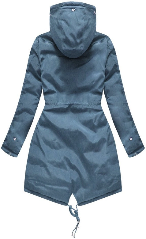 DWUSTRONNA KURTKA Z KAPTUREM NIEBIESKA (PM7210-30)