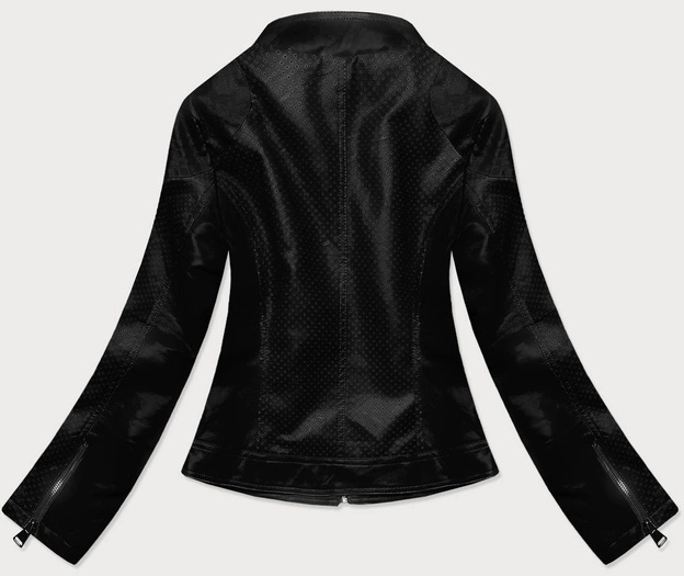 RAMONESKA Z OZDOBNEJ EKOSKÓRY CZARNA (G85)