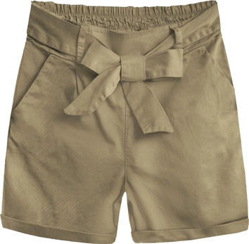 SZORTY Z WYSOKIM STANEM BEŻOWE (386ART)