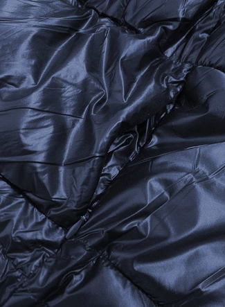 Dwustronna kurtka damska granatowo-szara (b9555)