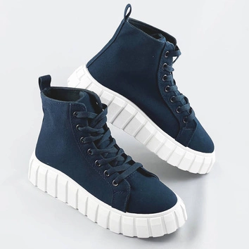 Sznurowane trzewiki granatowe (xa060)