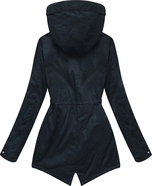 KRÓTKA PARKA Z KAPTUREM GRANATOWA (R2689)