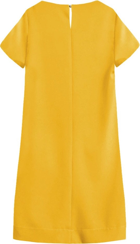 Trapezowa sukienka żółta (435art)