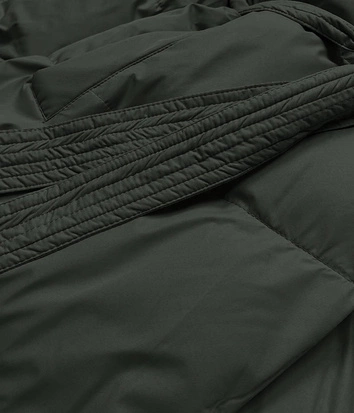 Zimowa kurtka damska kopertowa army (5M737-136)