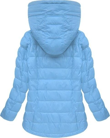 ASYMETRYCZNA WIOSENNA KURTKA BŁĘKITNA (1696)