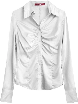 SATYNOWA KOSZULA BIAŁA (X1065X)