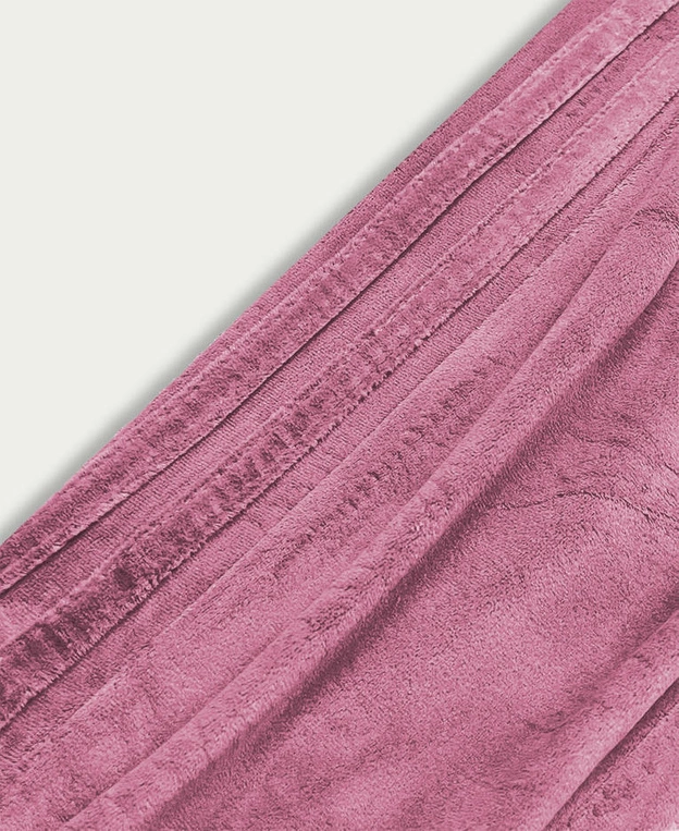 Welurowy dres damski różowy (81224)