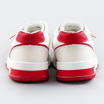 Damskie adidasy dwukolorowe biało-czerwone (ad-585)
